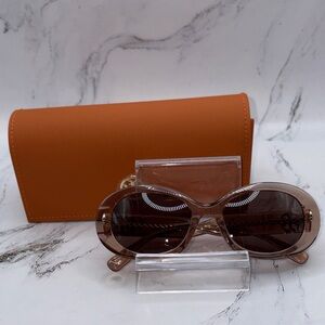 Tory Burch Brown Sunglasses with Orange Case